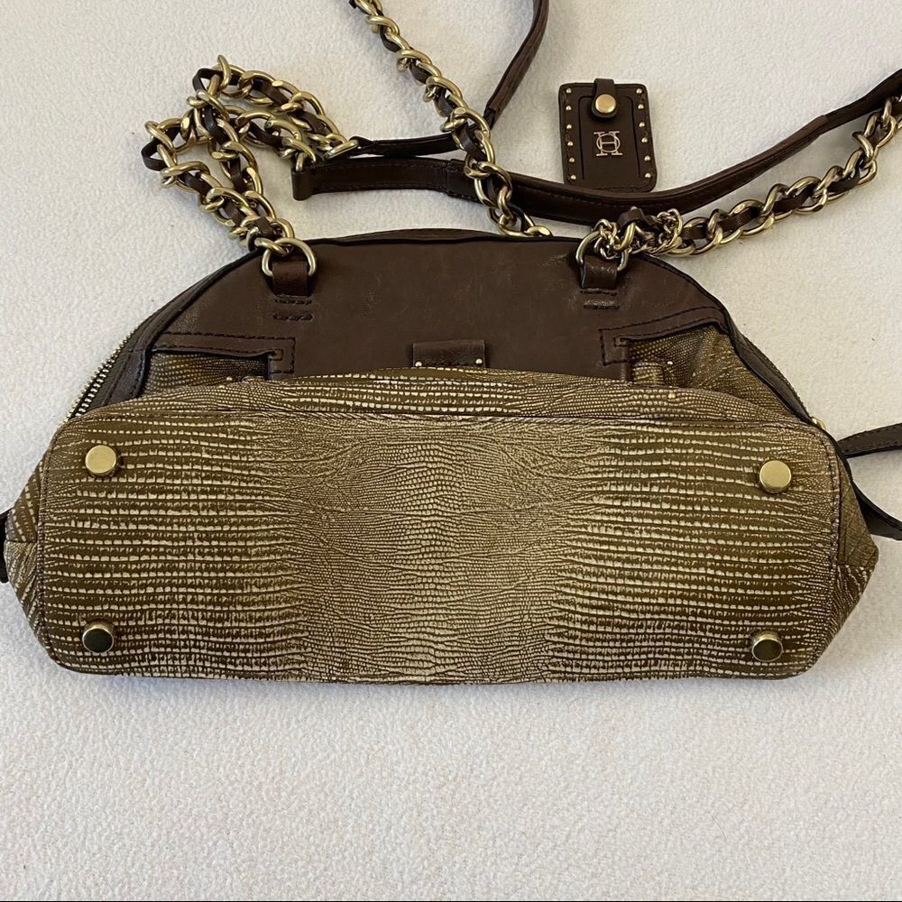 Olivia Harris Brown Leather Shoulder Bag - Picture 3 of 7